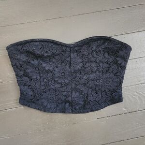 Altar'd State Black Lace Crop Top